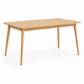 Table à manger rectangulaire chêne naturel en bois massif 140 x 80 x 75 cm